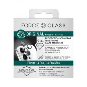 Force Glass - Protège-caméra iPhone 14 Pro/14 Pro Max x3