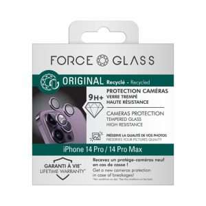 Force Glass - Protège-caméra iPhone 14 Pro/14 Pro Max x3