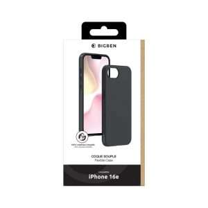 Bigben Coque iPhone 17e / 16e Silicone Noire Matte