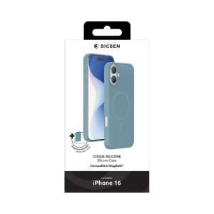 Bigben Coque iPhone 16 Silicone Sarcelle