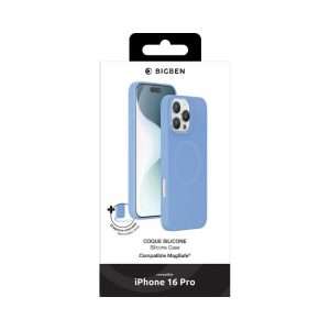 Bigben Coque iPhone 16 Pro Silicone Bleue