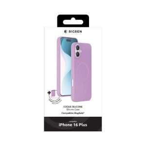 Bigben Coque iPhone 16 Plus Silicone Rose