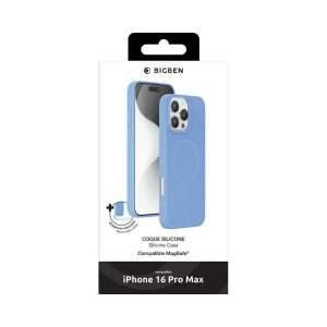 Bigben Coque iPhone 16 Pro Max Silicone Bleue
