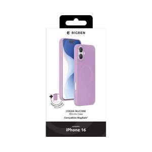 Bigben Coque iPhone 16 Silicone Rose