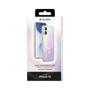 Bigben Coque iPhone 16 Hybride Irisée