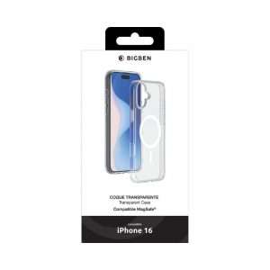 Bigben Coque iPhone 16 Hybride Transparente