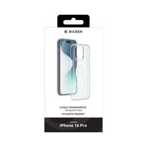 Bigben Coque iPhone 16 Pro Hybride Transparente