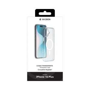 Bigben Coque iPhone 16 Plus Hybride Transparente