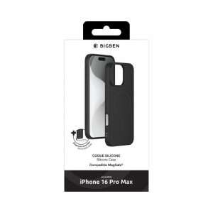 Bigben Coque iPhone 16 Pro Max Silicone Noire