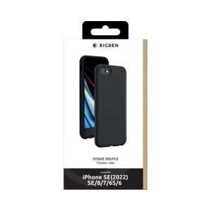Bigben Coque iPhone SE 2022/SE/8/7/6S/6 Silicone Noir