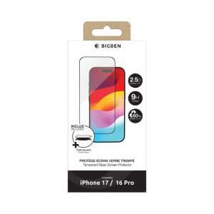 Bigben Verre trempé 2.5D iPhone 16 Pro / 17 - GRS