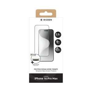 Bigben Verre trempé 2.5D iPhone 16 Pro Max - GRS