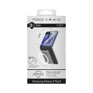 Coque renforcée Magnet Samsung Galaxy Z Flip 8 DUO 2m Transparente - Force Case