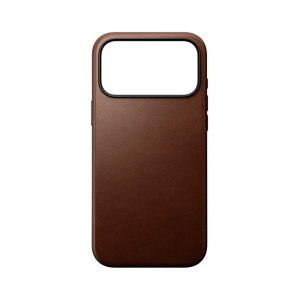 Coque Modern cuir iPhone 18 Pro Max marron rustic - Nomad