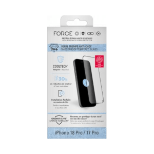 Protège écran iPhone 18 Pro / 17 Pro CoolTeck 2.5D  - Force Glass