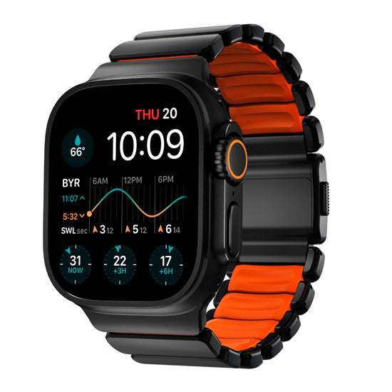 NOMAD - Bracelet Stratos 49mm Black Titanium/Ultra Orange KFM